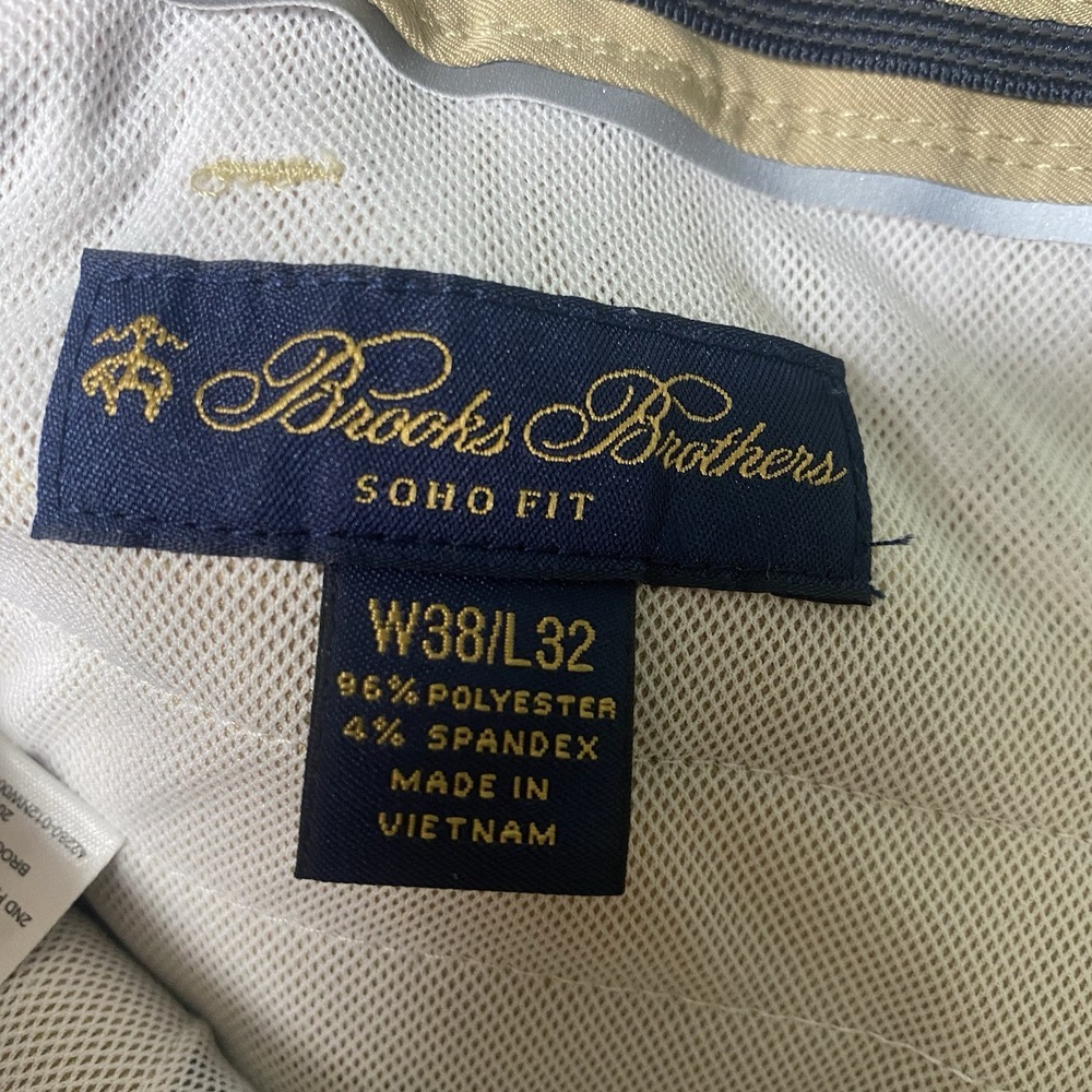 Brooks brothers soho fit lightweight performance golf khakis 38x32 men's chinos - Picture 8 of 13